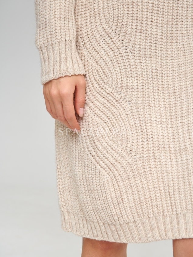 Женский вязаный свитер оверсайз, джемпер